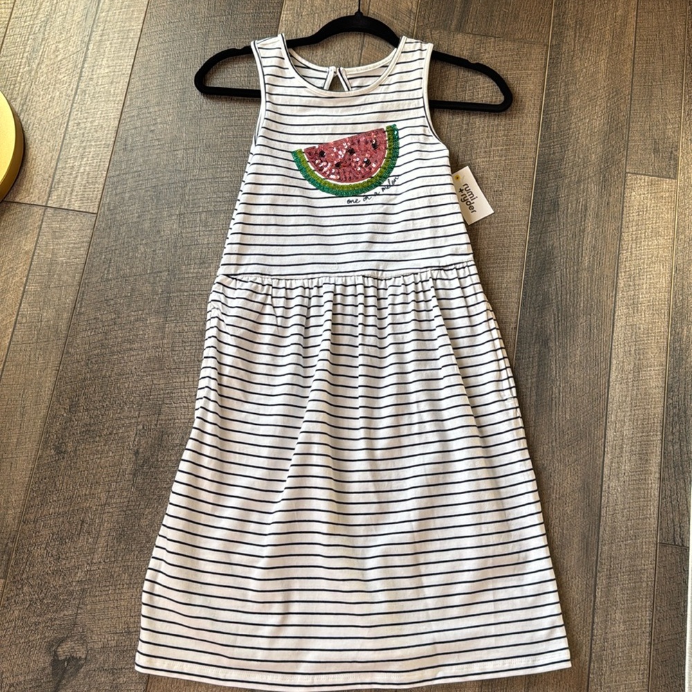Size 12y sequin watermelon dress with pockets